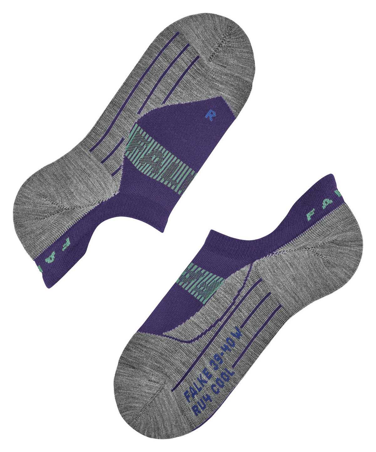 Sports Socks Donna Falke RU4 Endurance Cool Invisible Running Invisibles Viola | PRKE12968