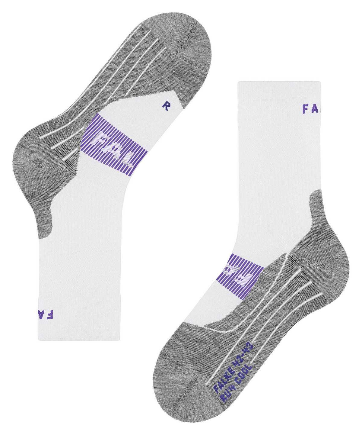 Sports Socks Donna Falke RU4 Endurance Cool Running Socks Bianche | WJFX46927