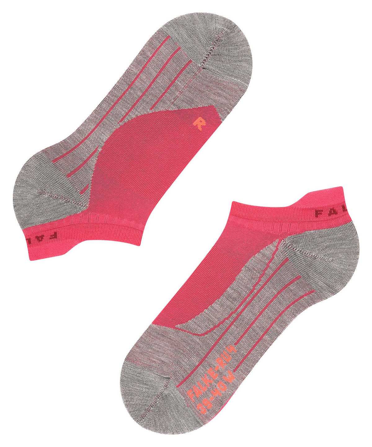 Sports Socks Donna Falke RU4 Endurance Invisible Running Invisibles Rosse | SPLA65074