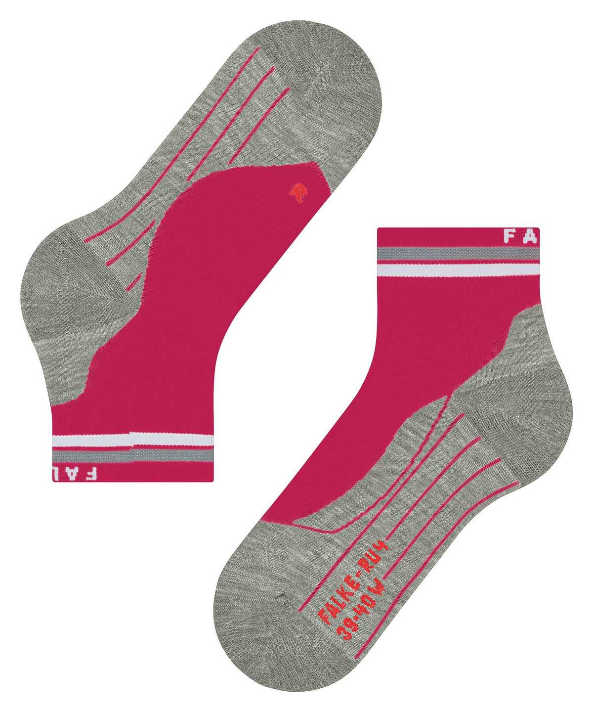 Sports Socks Donna Falke RU4 Endurance Short Reflect Running Short sock Rosse | MIDL49271