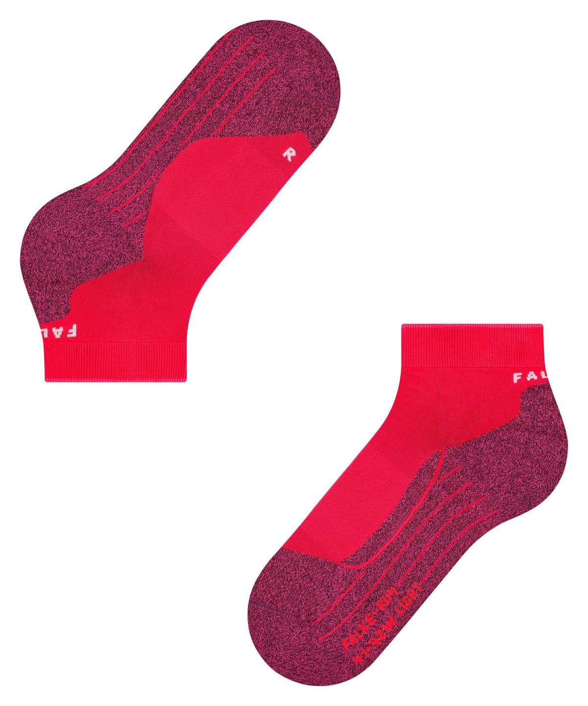 Sports Socks Donna Falke RU4 Light Performance Short Running Short sock Rosse | EOGP01362