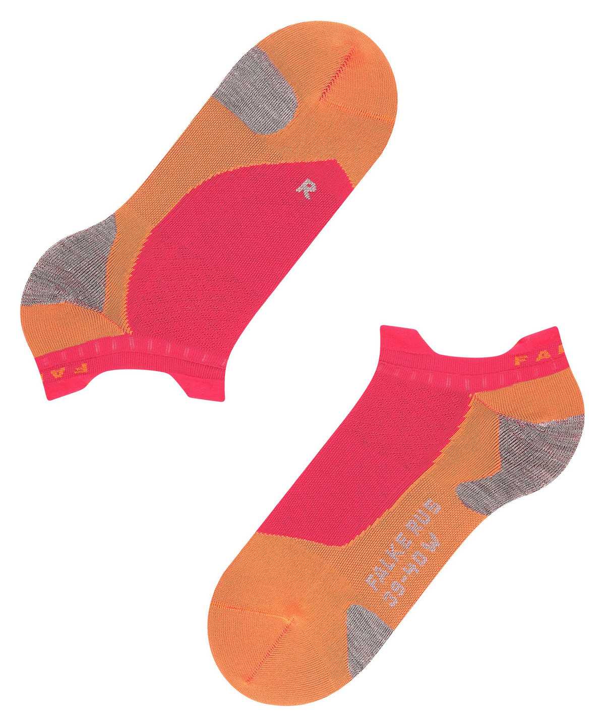 Sports Socks Donna Falke RU5 Race Invisible Running Invisibles Rosse | AIOZ02758