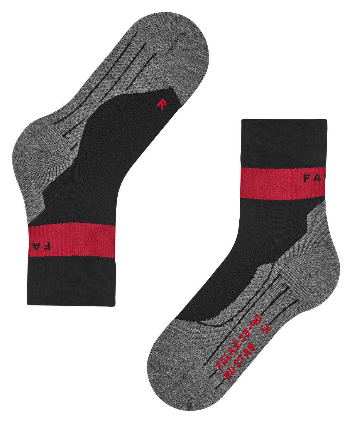 Sports Socks Donna Falke RU Compression Stabilizing Running Socks Nere | HUQS71359