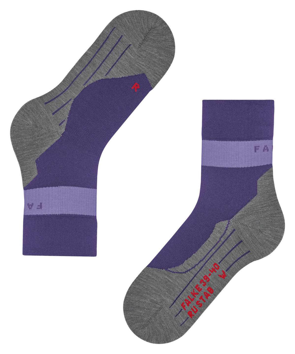 Sports Socks Donna Falke RU Compression Stabilizing Running Socks Viola | KRAQ79508