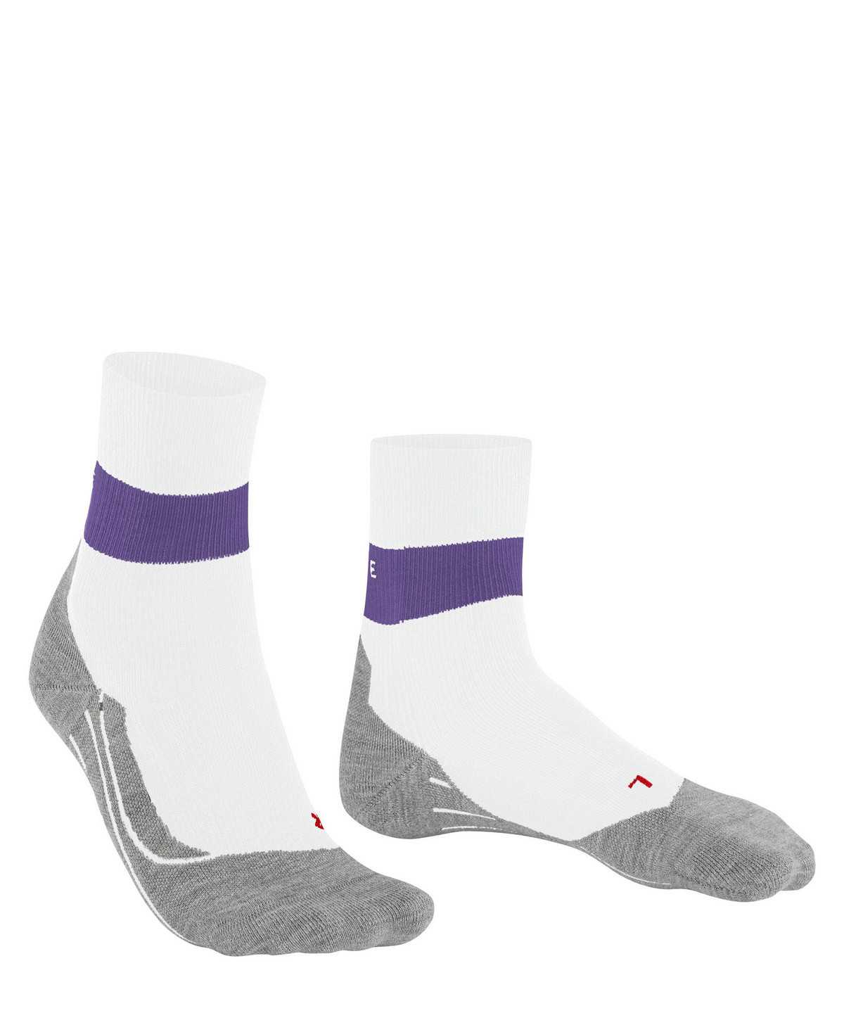 Sports Socks Donna Falke RU Compression Stabilizing Running Socks Bianche | GKHR23089