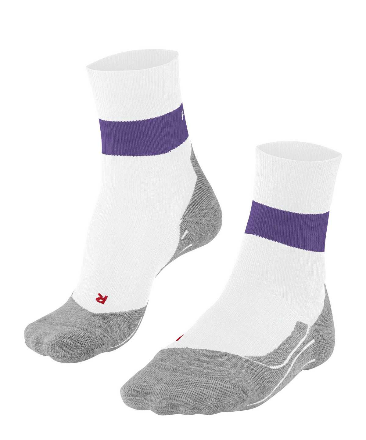 Sports Socks Donna Falke RU Compression Stabilizing Running Socks Bianche | GKHR23089