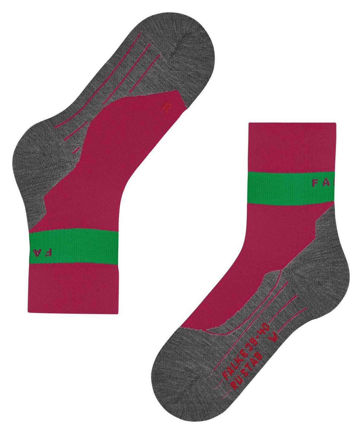 Sports Socks Donna Falke RU Compression Stabilizing Running Socks Rosse | QHYM37905