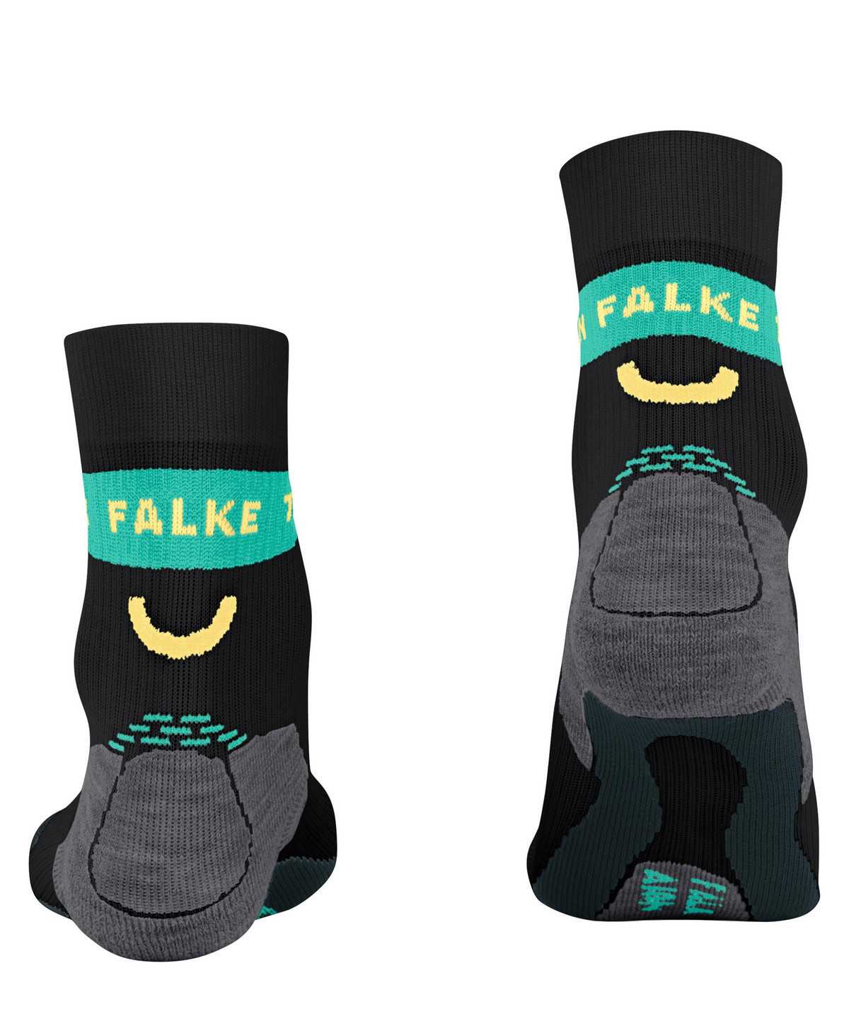 Sports Socks Donna Falke RU True Motion Aion Running Socks Nere | QTON70129