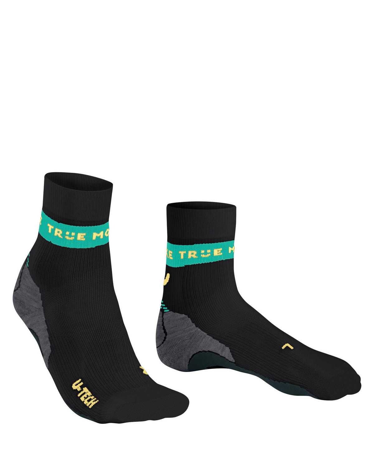 Sports Socks Donna Falke RU True Motion Aion Running Socks Nere | QTON70129