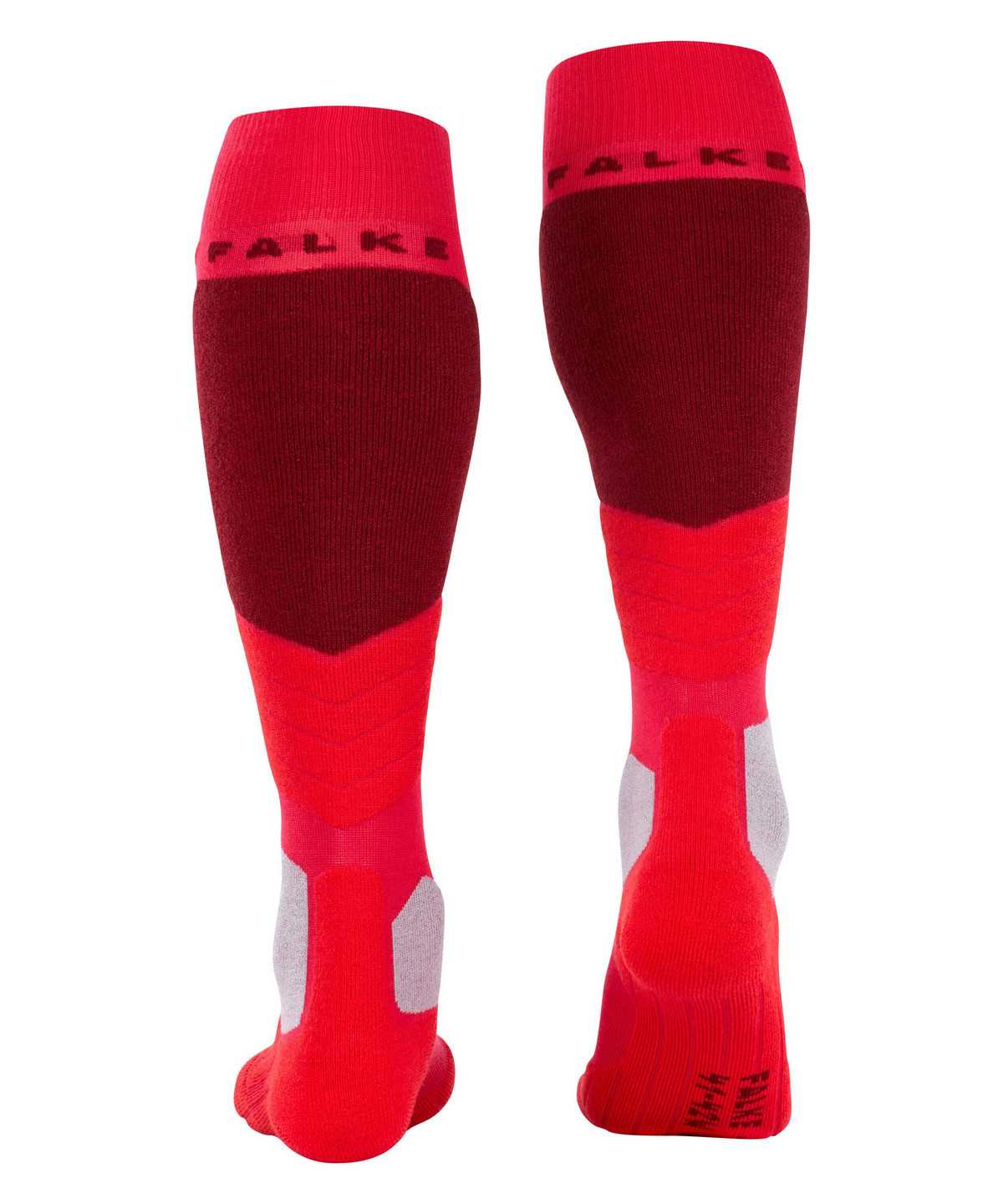 Sports Socks Donna Falke SK2 Intermediate Wool Skiing Knee-high Socks Rosse | MRBA46091