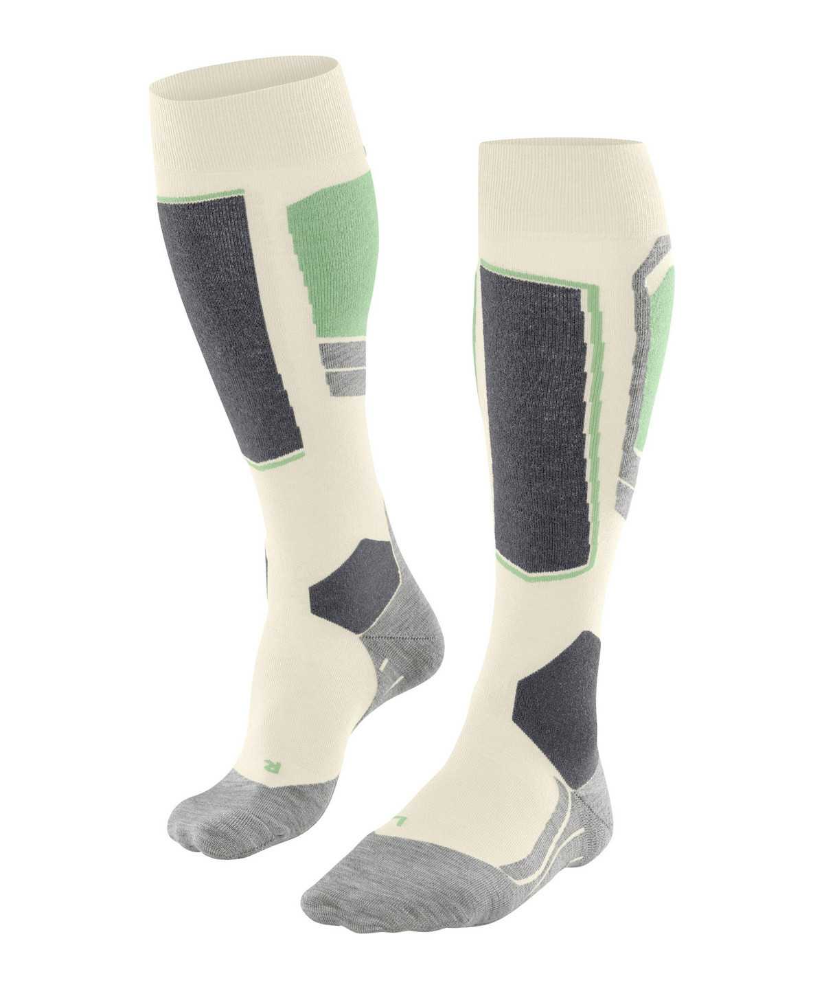 Sports Socks Donna Falke SK4 Advanced Skiing Knee-high Socks Bianche | TANP72854