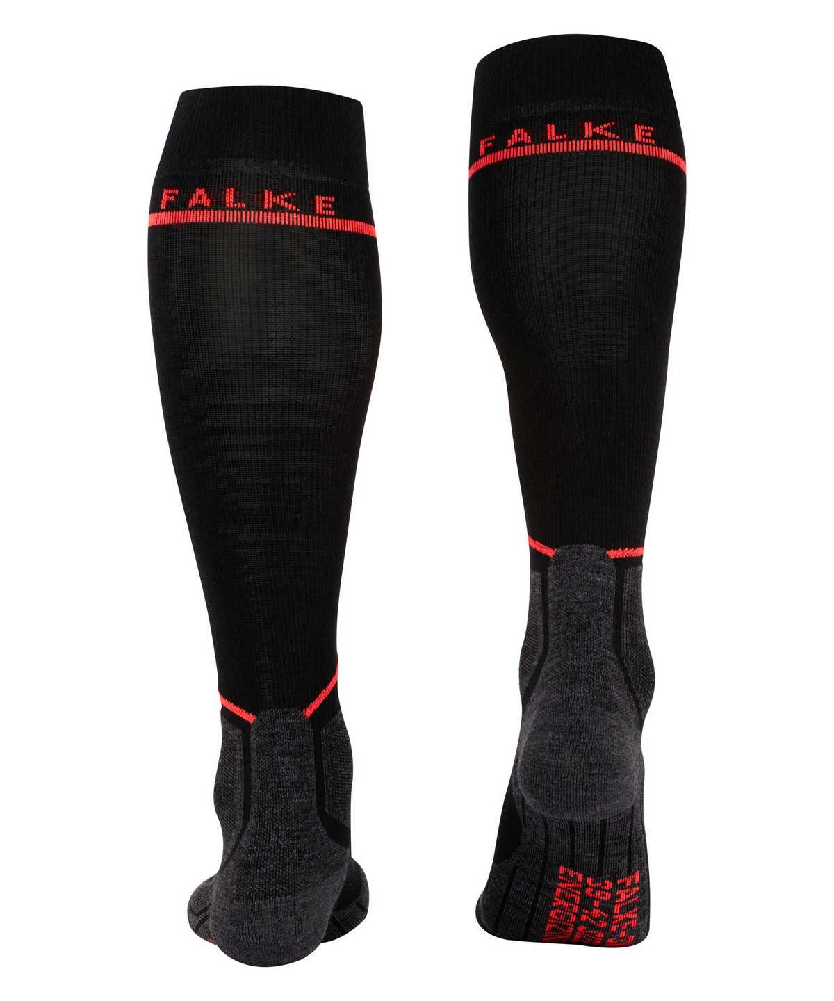 Sports Socks Donna Falke SK Compression Wool Skiing Knee-high Socks Nere | LRGX09673