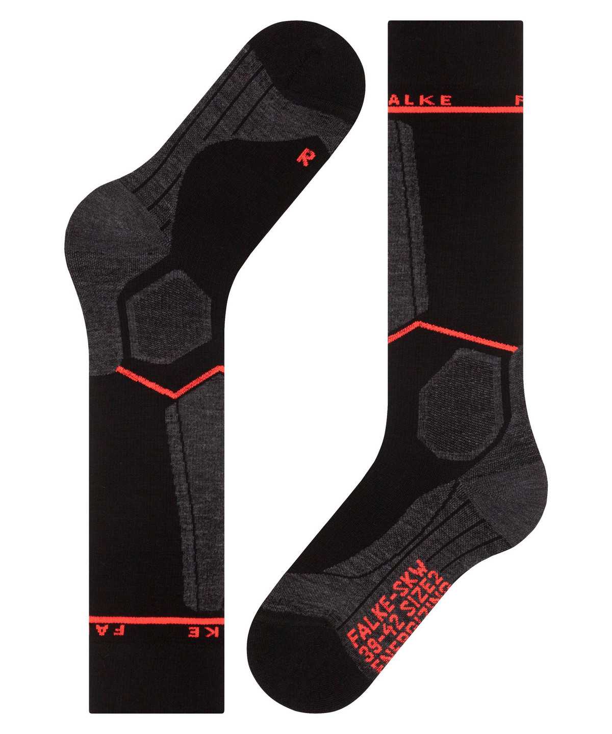 Sports Socks Donna Falke SK Compression Wool Skiing Knee-high Socks Nere | LRGX09673