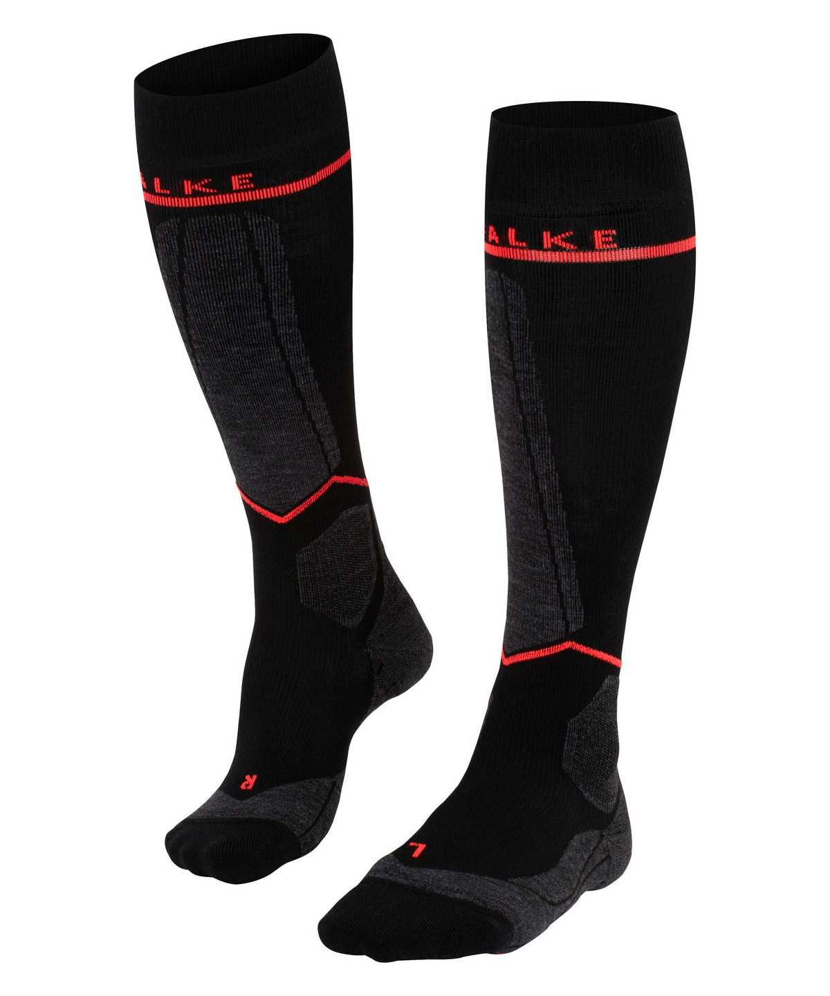 Sports Socks Donna Falke SK Compression Wool Skiing Knee-high Socks Nere | LRGX09673