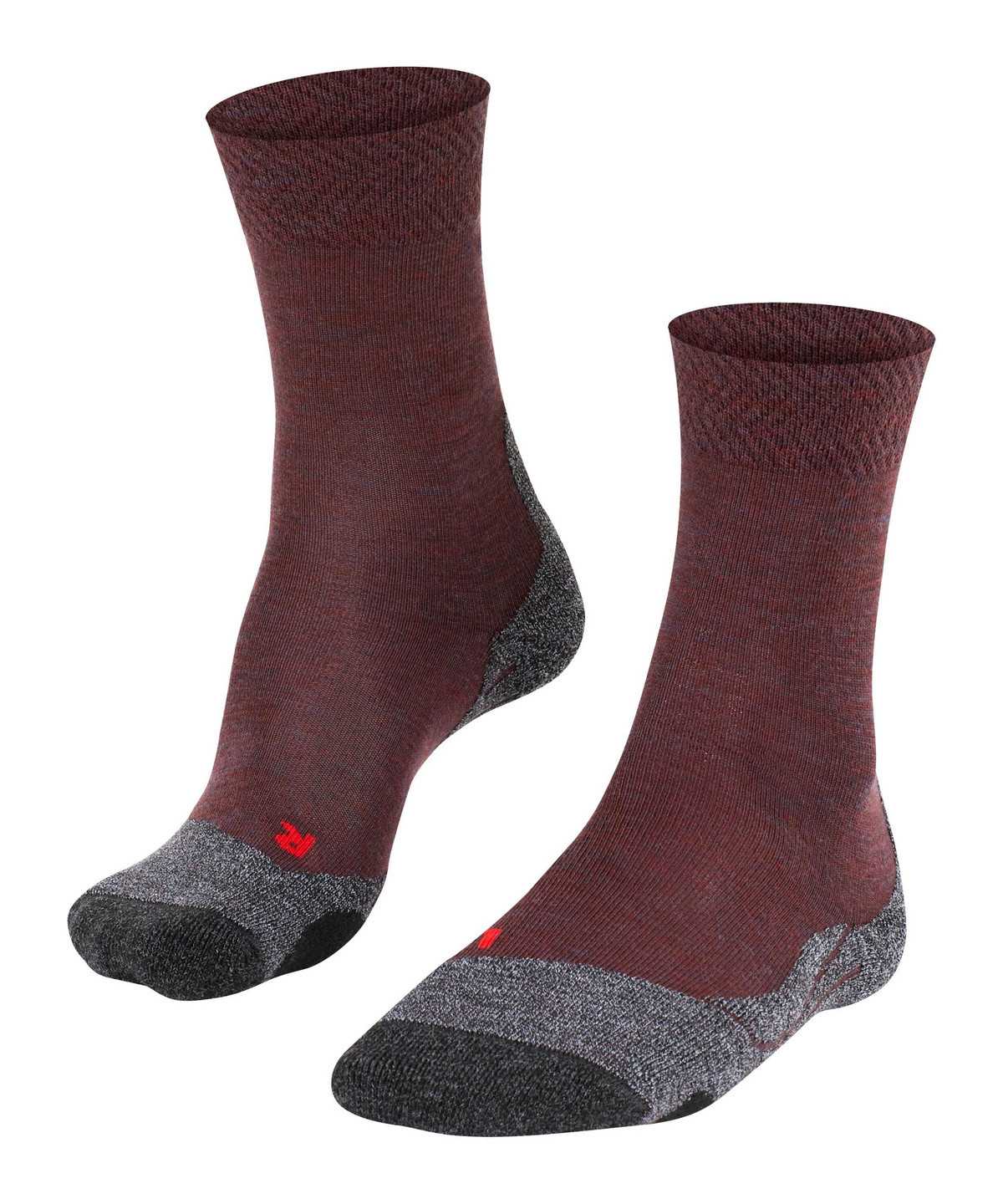 Sports Socks Donna Falke TK2 Explore Melange Trekking Socks Rosse | AGIT93628