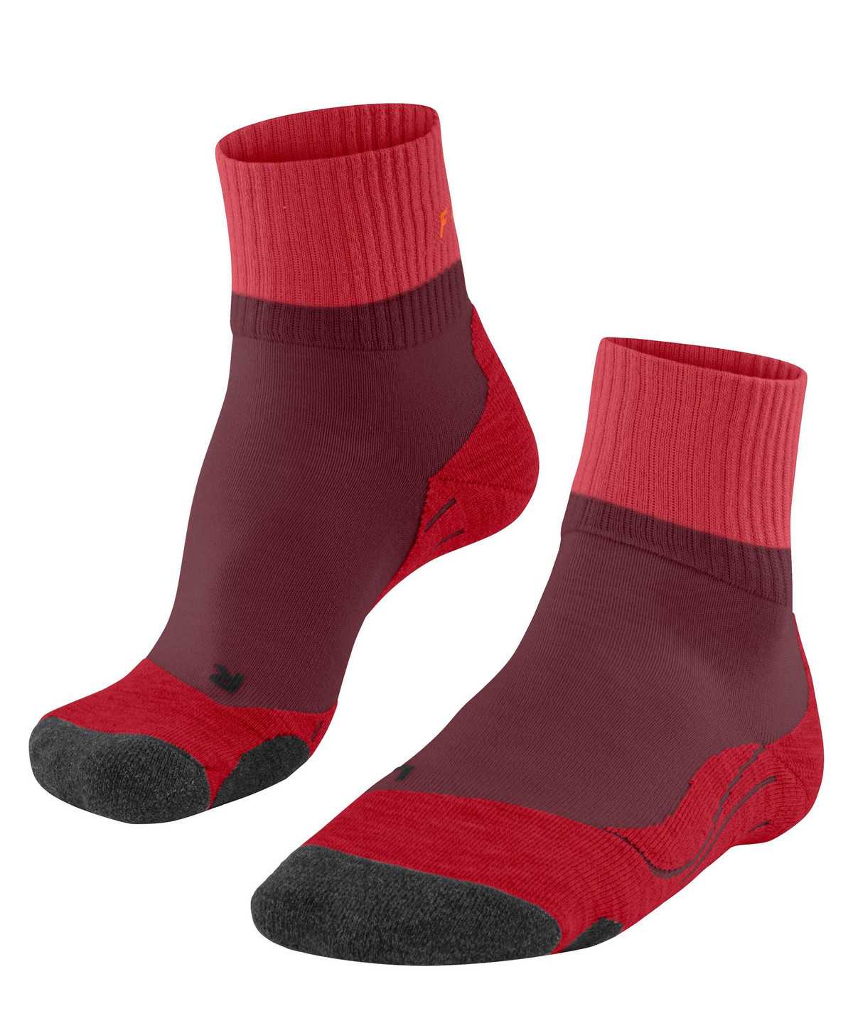 Sports Socks Donna Falke TK2 Explore Short Trekking Short sock Rosse | PBYF23674