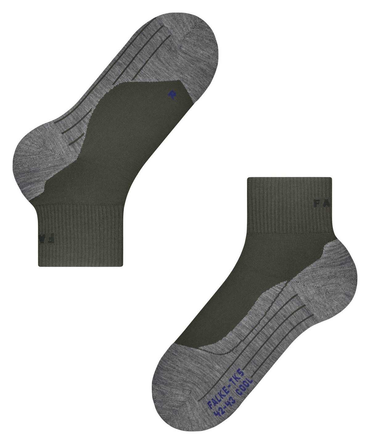 Sports Socks Donna Falke TK5 Wander Cool Short Trekking Short sock Verdi | VWTZ49673