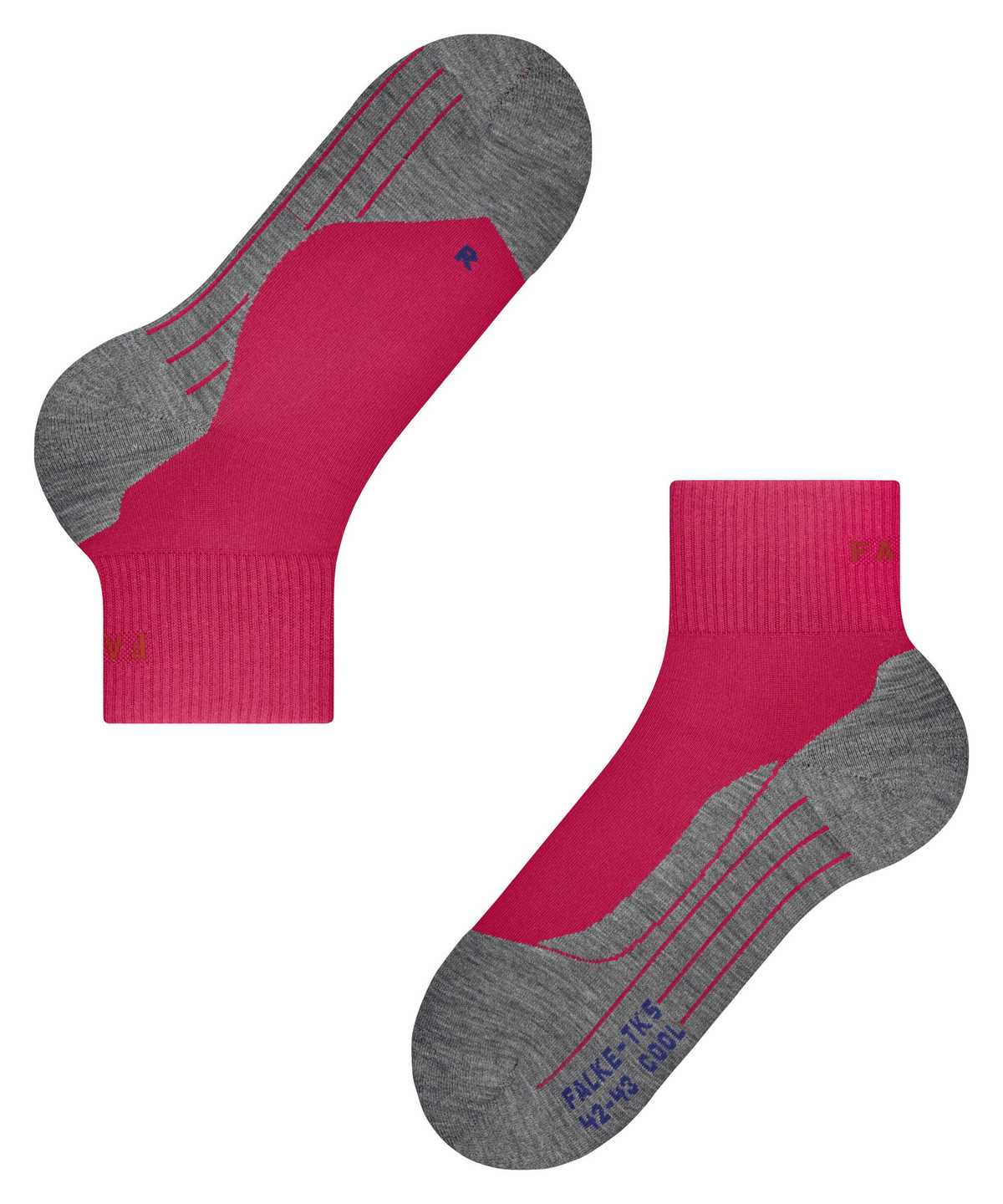 Sports Socks Donna Falke TK5 Wander Cool Short Trekking Short sock Rosse | MKWX63804