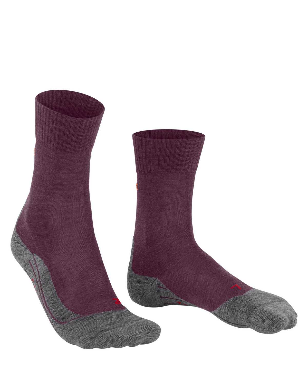 Sports Socks Donna Falke TK5 Wander Trekking Socks Rosse | HFRS47683