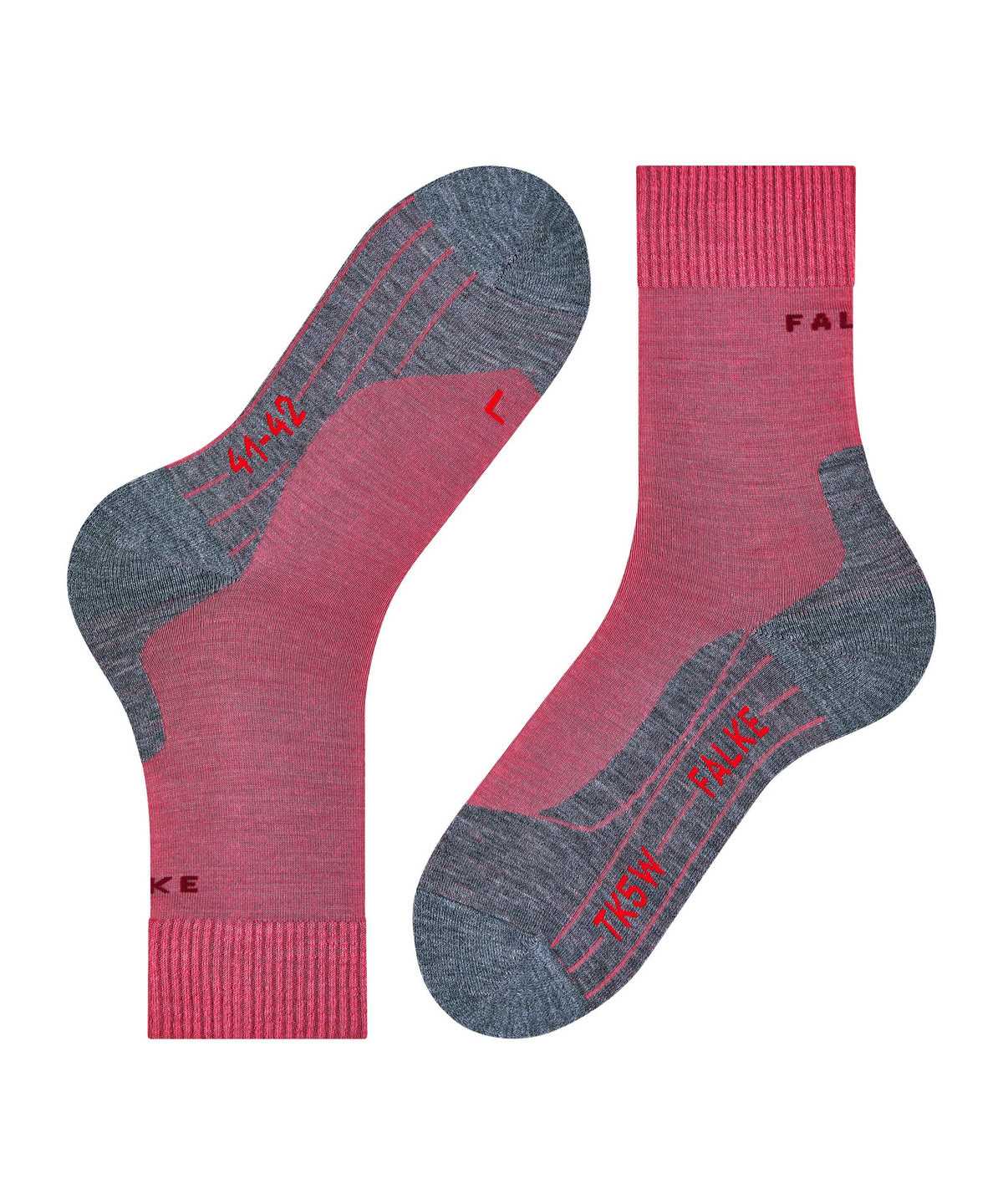 Sports Socks Donna Falke TK5 Wander Trekking Socks Rosse | CQXJ73940