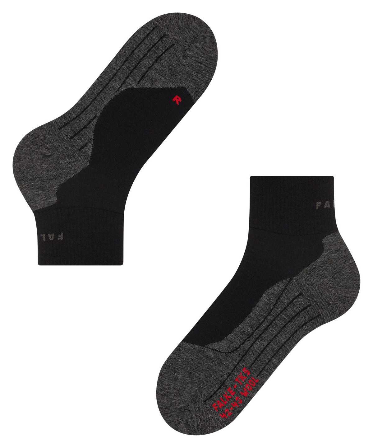 Sports Socks Donna Falke TK5 Wander Wool Short Trekking Short sock Nere | MBTD05187