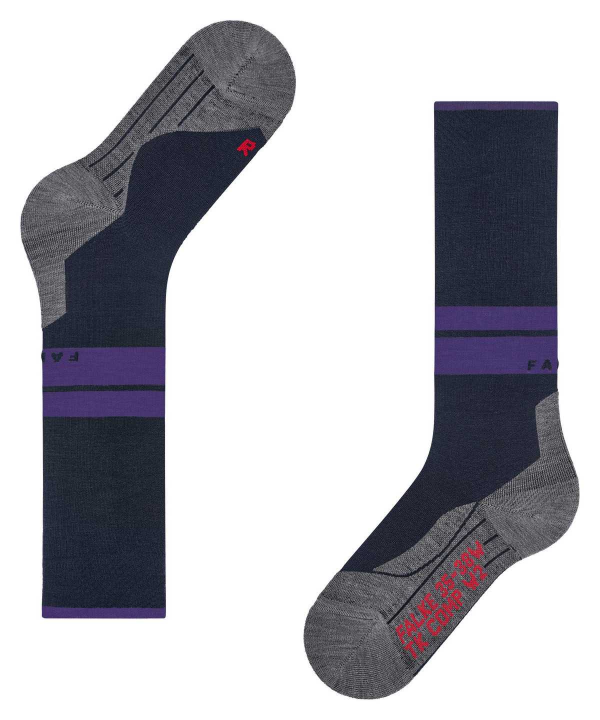 Sports Socks Donna Falke TK Compression Energy Trekking Knee-high Socks Blu | NTGD74583