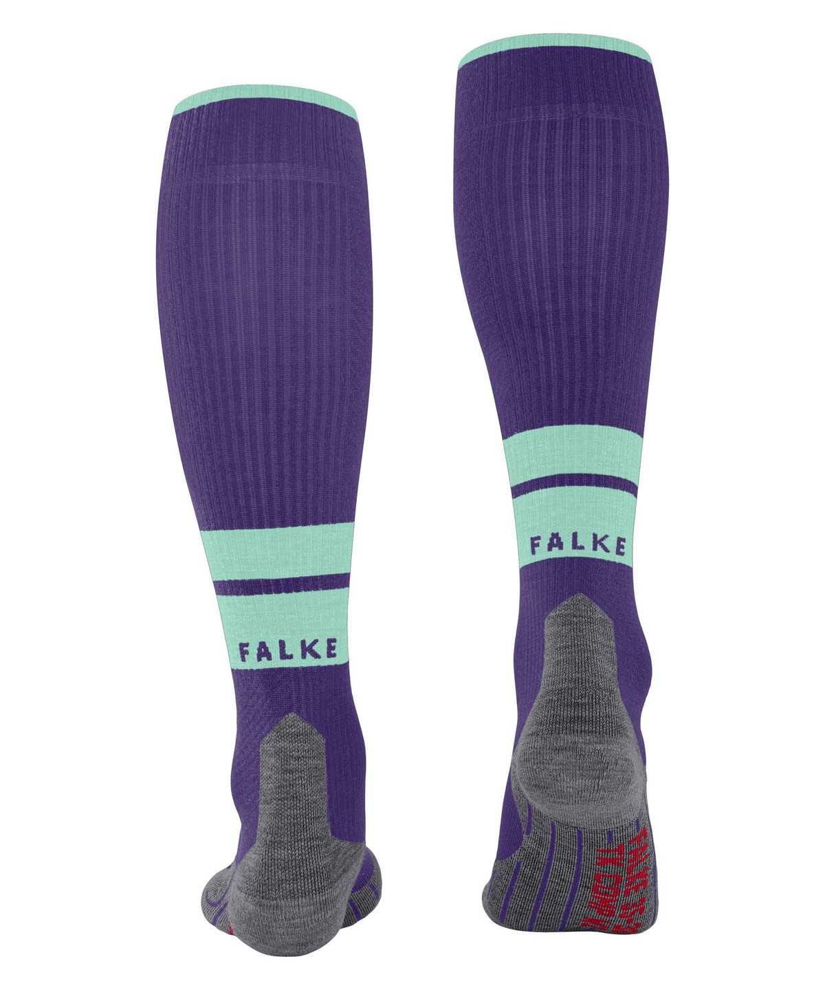 Sports Socks Donna Falke TK Compression Energy Trekking Knee-high Socks Viola | DPHA26153