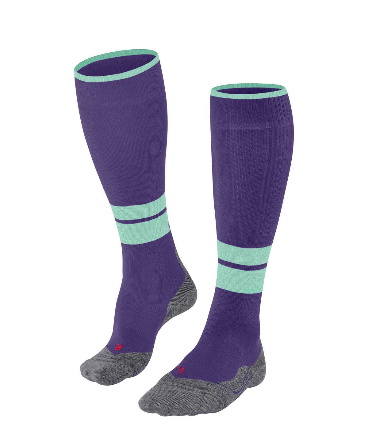 Sports Socks Donna Falke TK Compression Energy Trekking Knee-high Socks Viola | DPHA26153