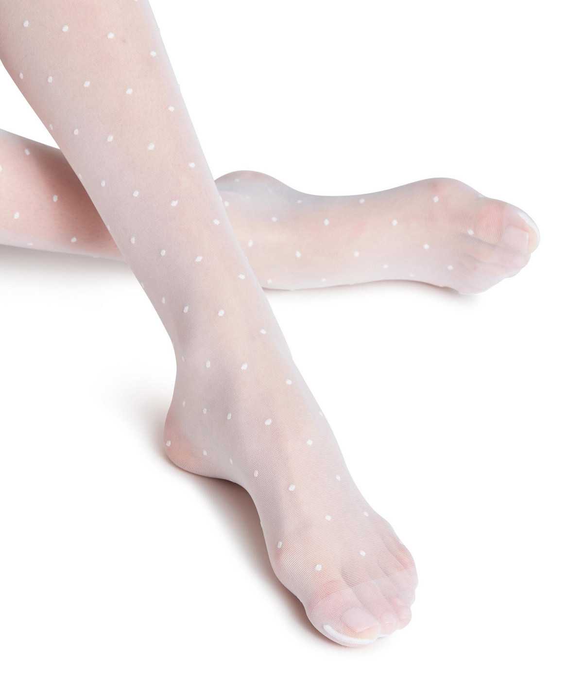 Thigh Highs Donna Falke Dot 15 DEN Stay-ups Bianche | YACE01379