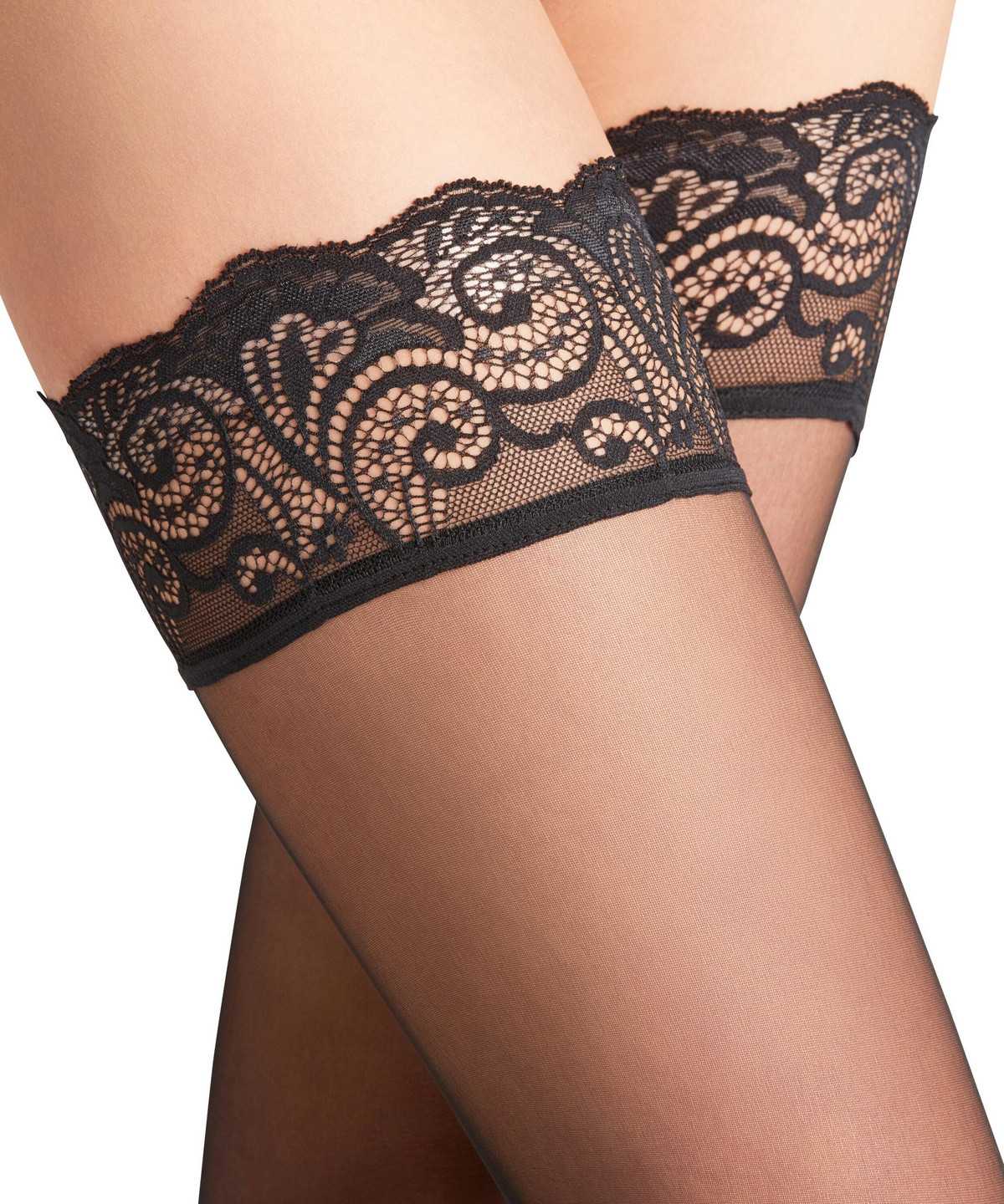 Thigh Highs Donna Falke Matt Deluxe 20 DEN Stay-ups Nere | EJDH21604