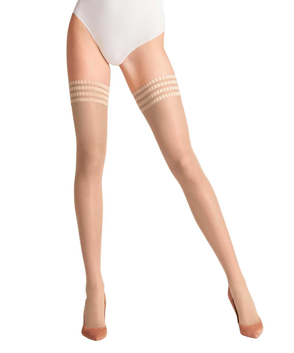 Thigh Highs Donna Falke Pure Matt 20 DEN Stay-ups Beige | WRVX06974