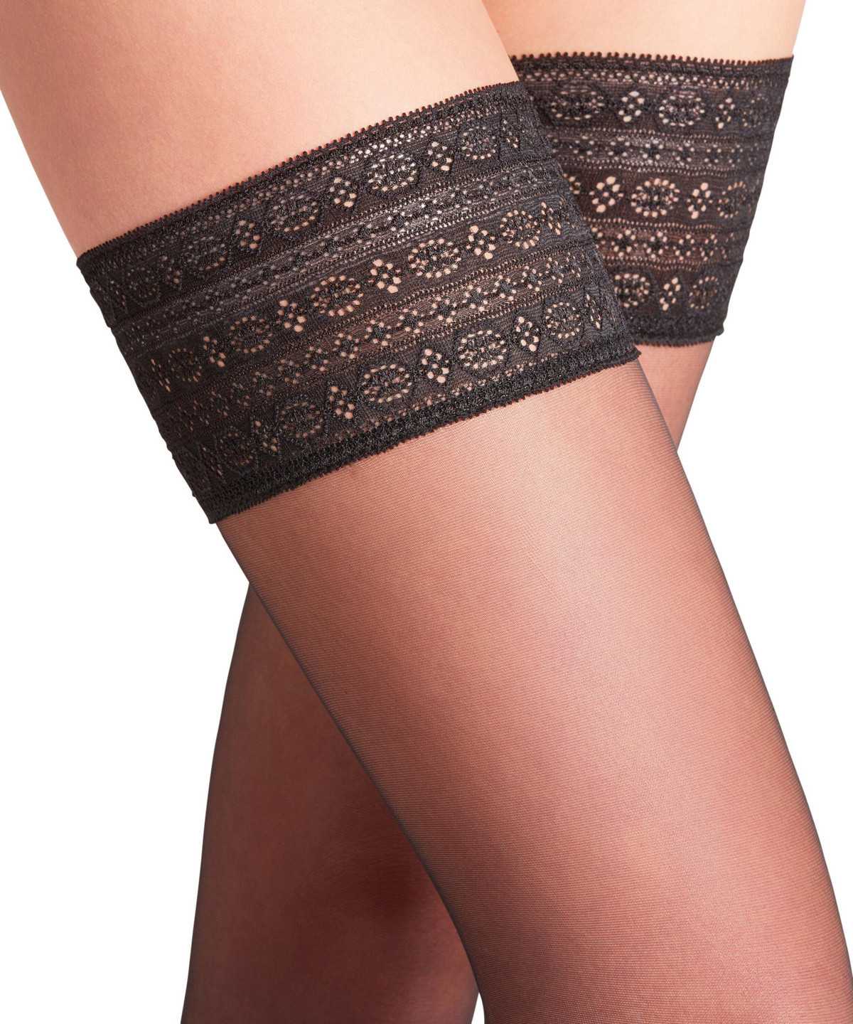 Thigh Highs Donna Falke Seidenglatt 15 DEN Stay-ups Nere | JQOL06258