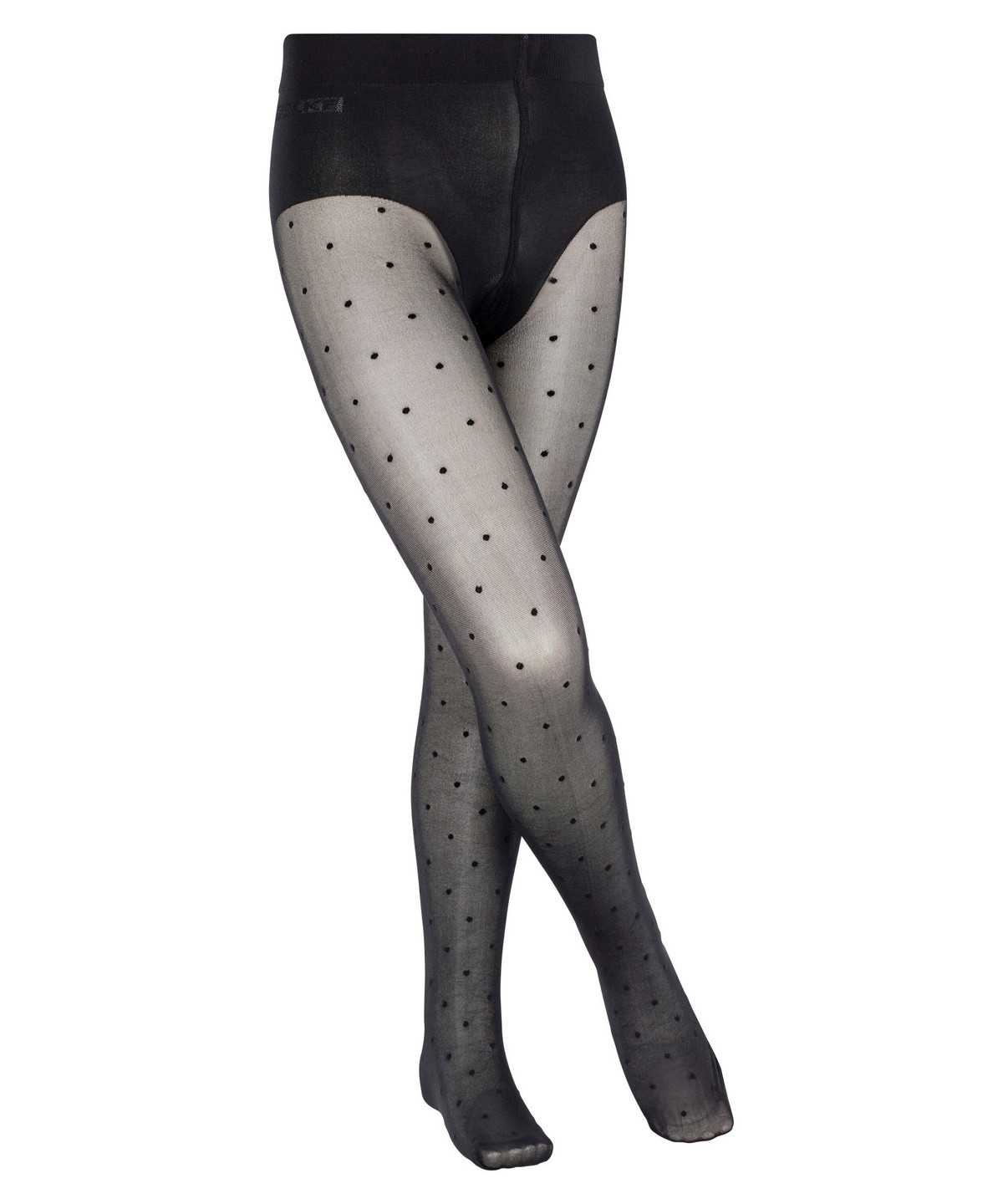 Tights Bambino Falke Romantic Dot Tights Nere | CUVB91720