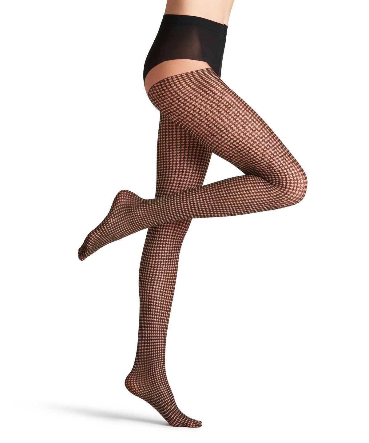 Tights Donna Falke Houndstooth 15 DEN Tights Beige | DLCE70594